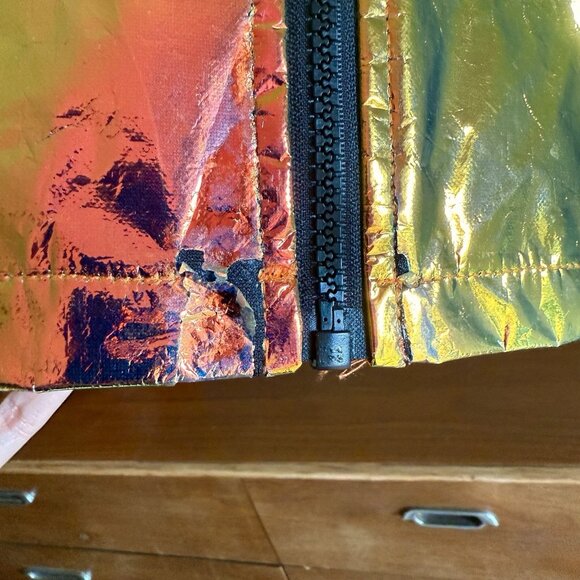 Jaded London Copper Holographic Cropped Jacket & Mini Skirt Set Sz L - Picture 7 of 11